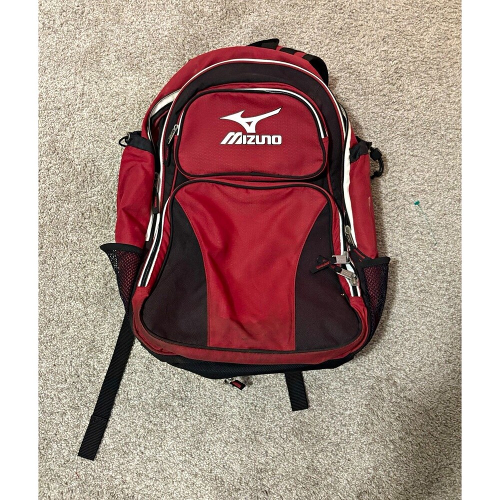 Mizuno Baseball/Softball Bat Pack Backpack 1-Bat Red/Black/White